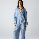 Must Have Linen Shirt Blue - AB ESSENTIALS