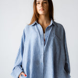 Must Have Linen Shirt Blue - AB ESSENTIALS