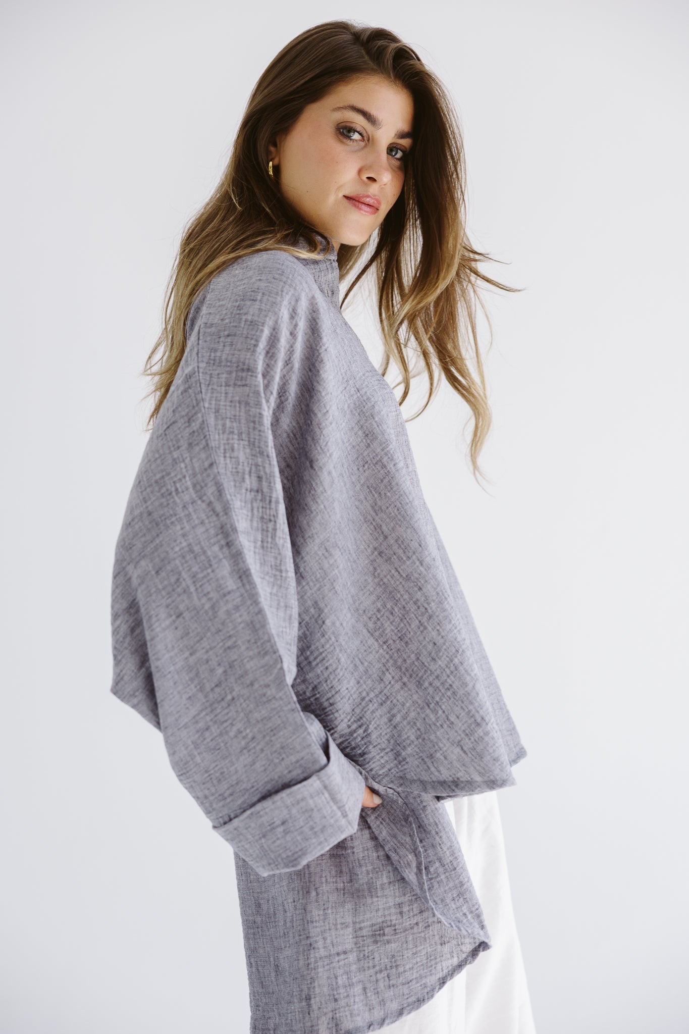 Must Have Linen Shirt Grey - AB ESSENTIALS