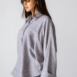 Must Have Linen Shirt Grey - AB ESSENTIALS