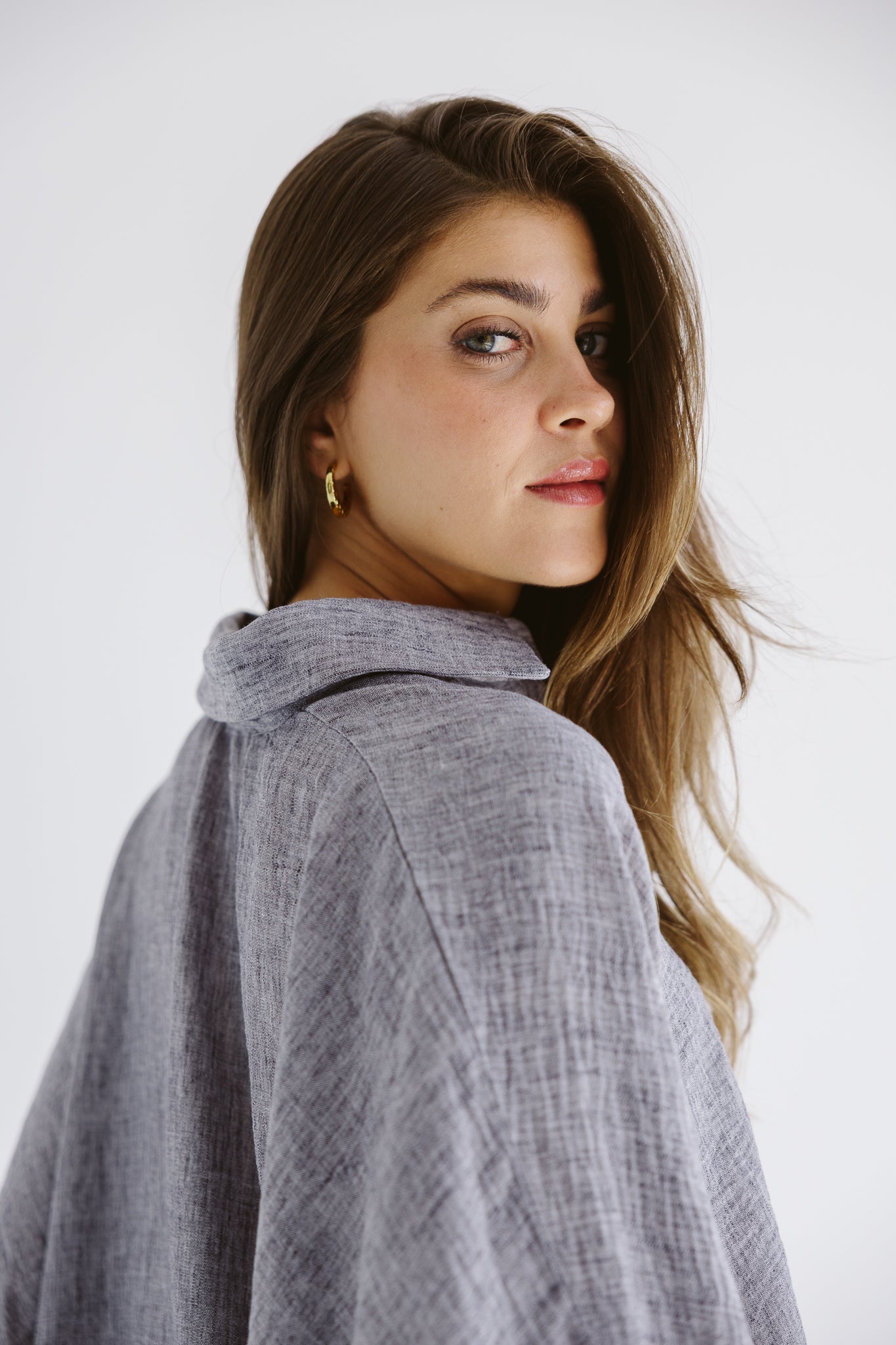 Must Have Linen Shirt Grey - AB ESSENTIALS