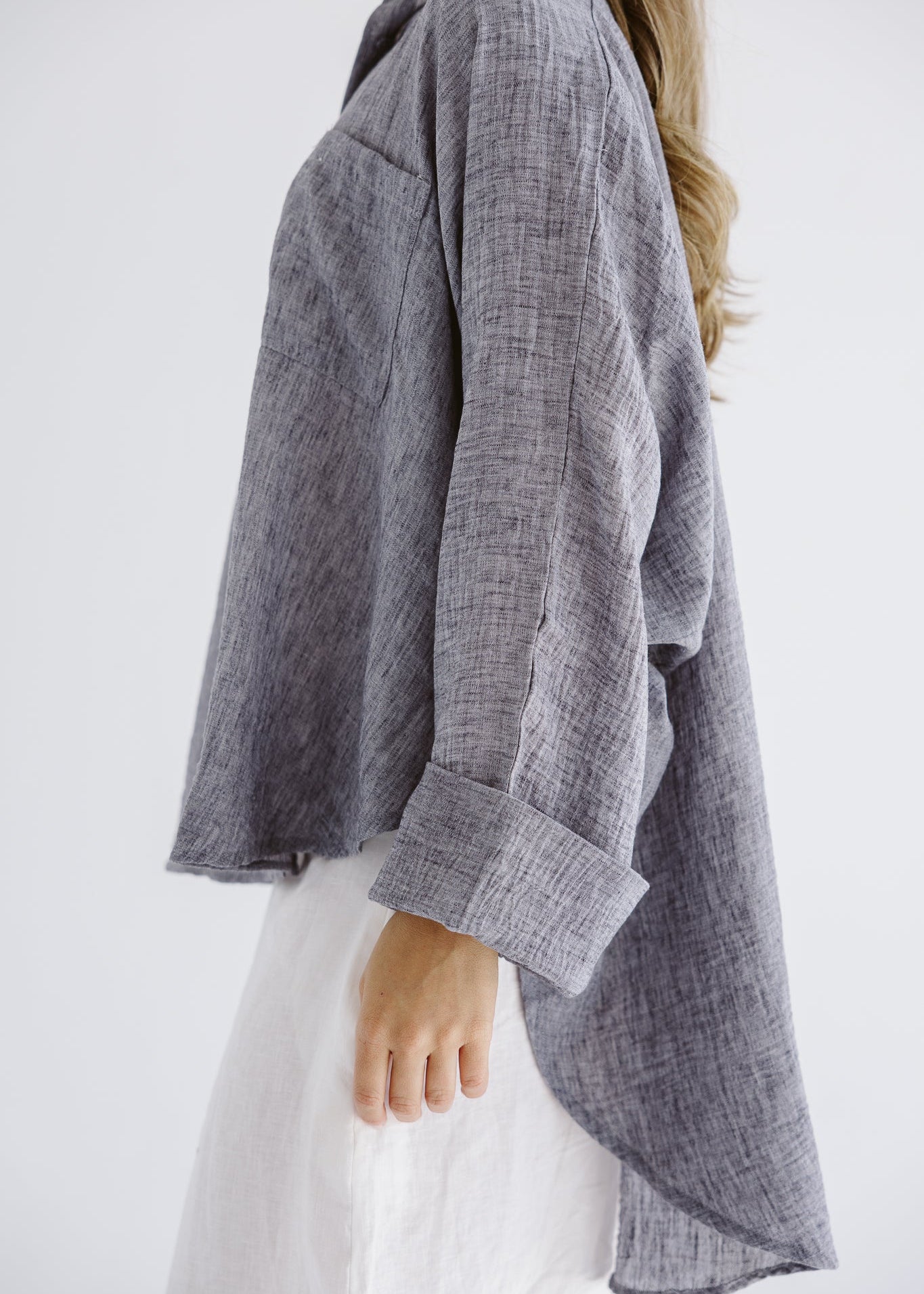 Must Have Linen Shirt Grey - AB ESSENTIALS
