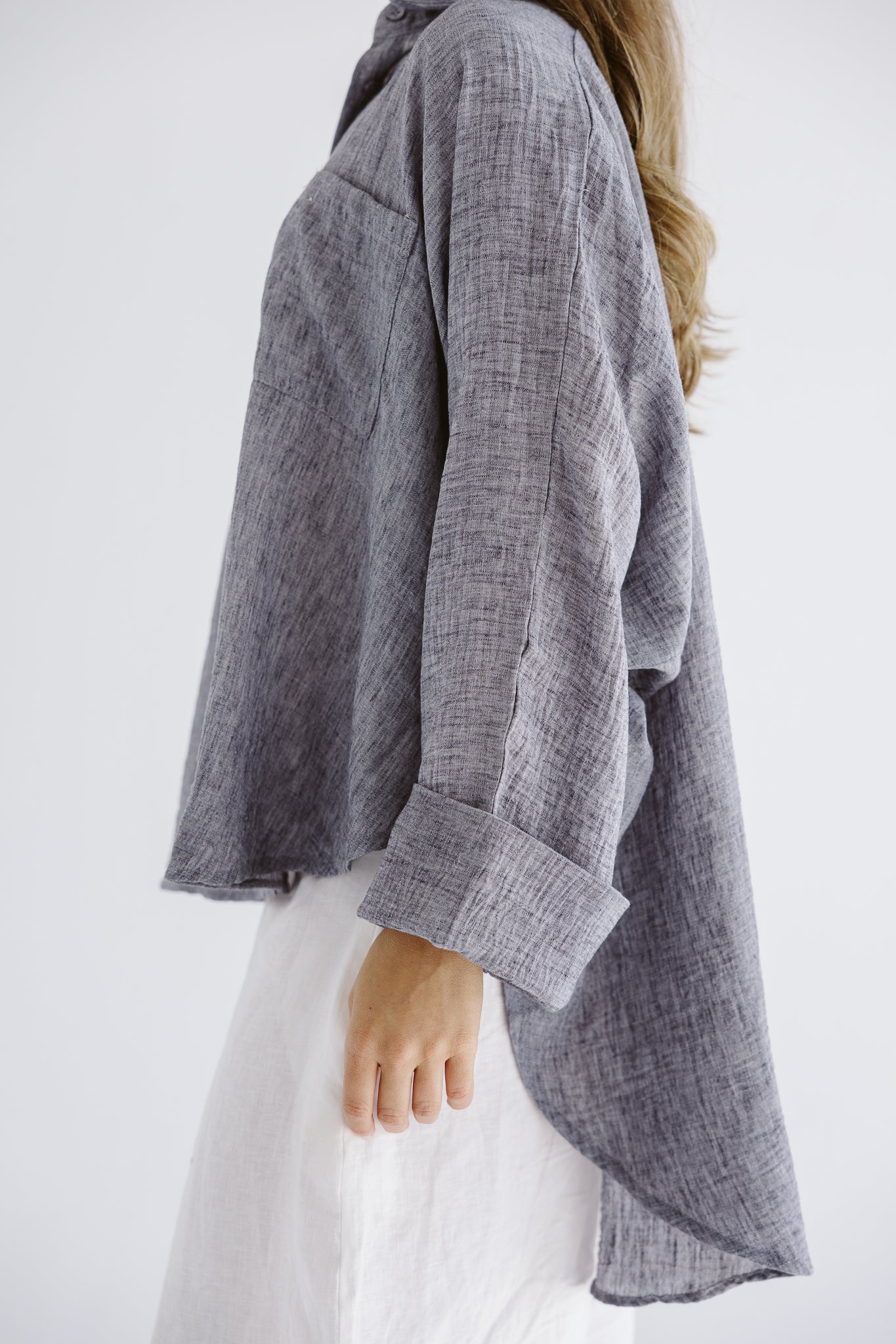 Must Have Linen Shirt Grey - AB ESSENTIALS