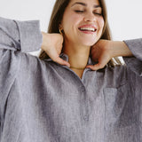 Must Have Linen Shirt Grey - AB ESSENTIALS
