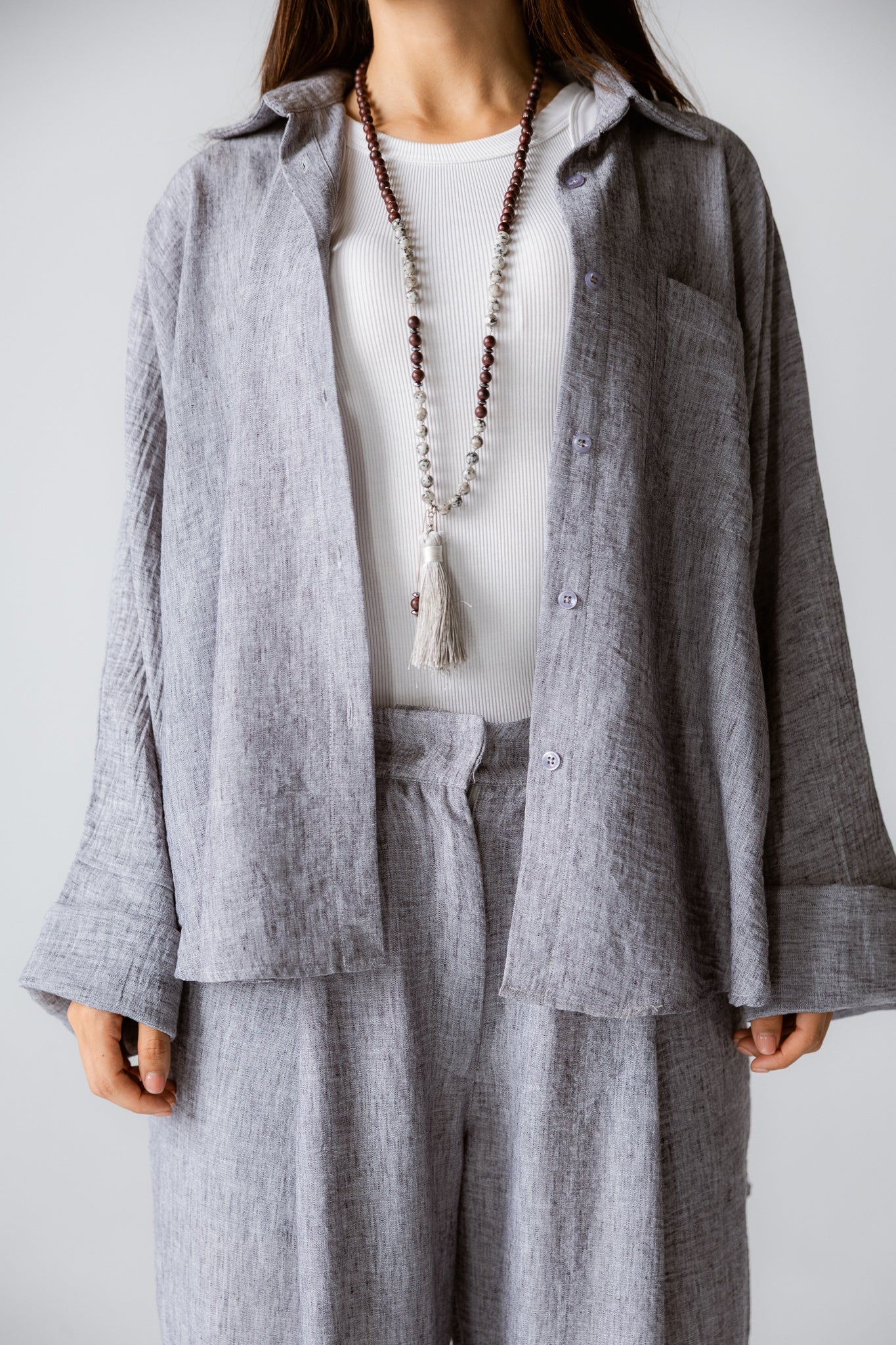 Must Have Linen Shirt Grey - AB ESSENTIALS