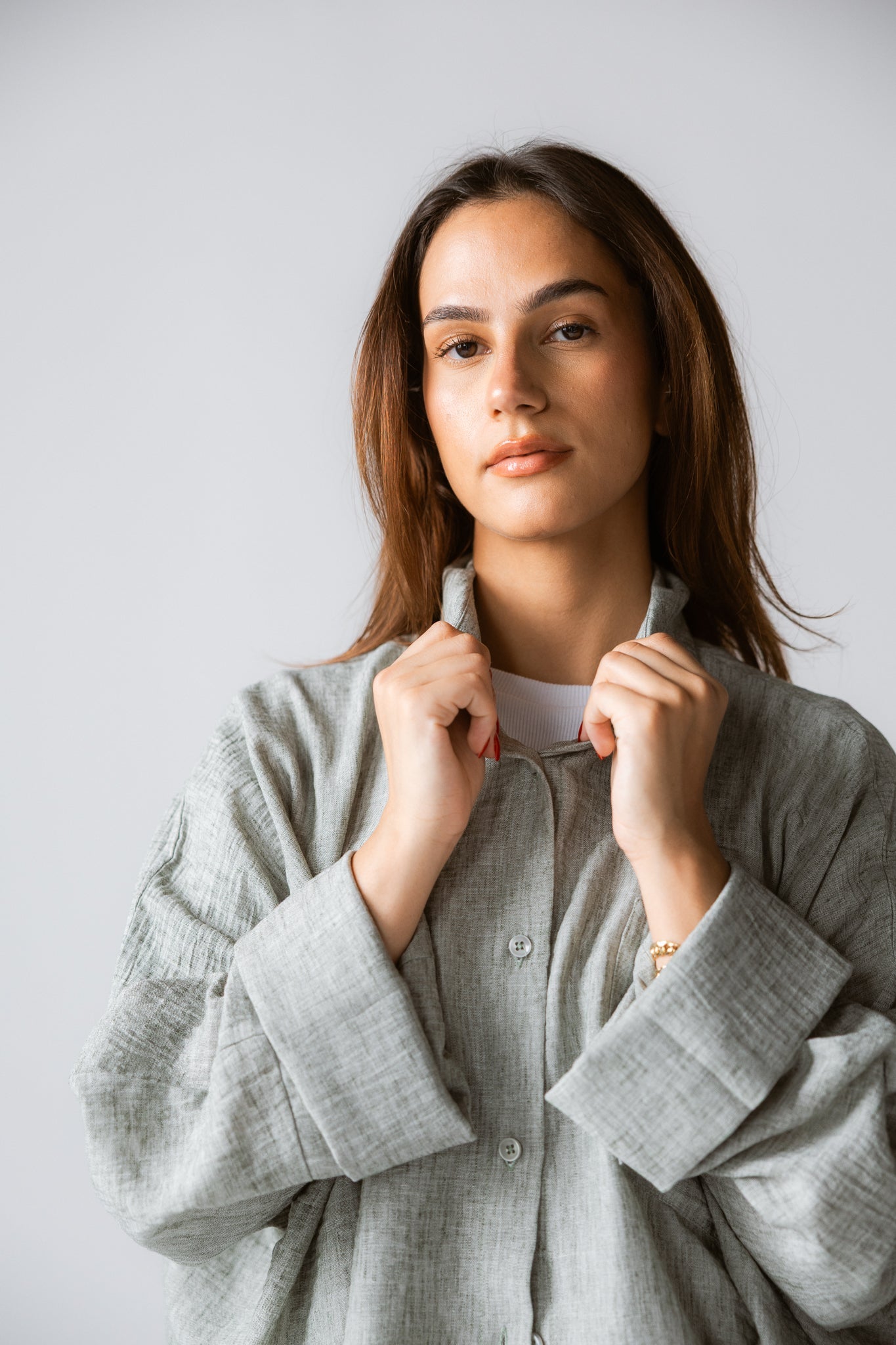 Must Have Linen Shirt Olive - AB ESSENTIALS
