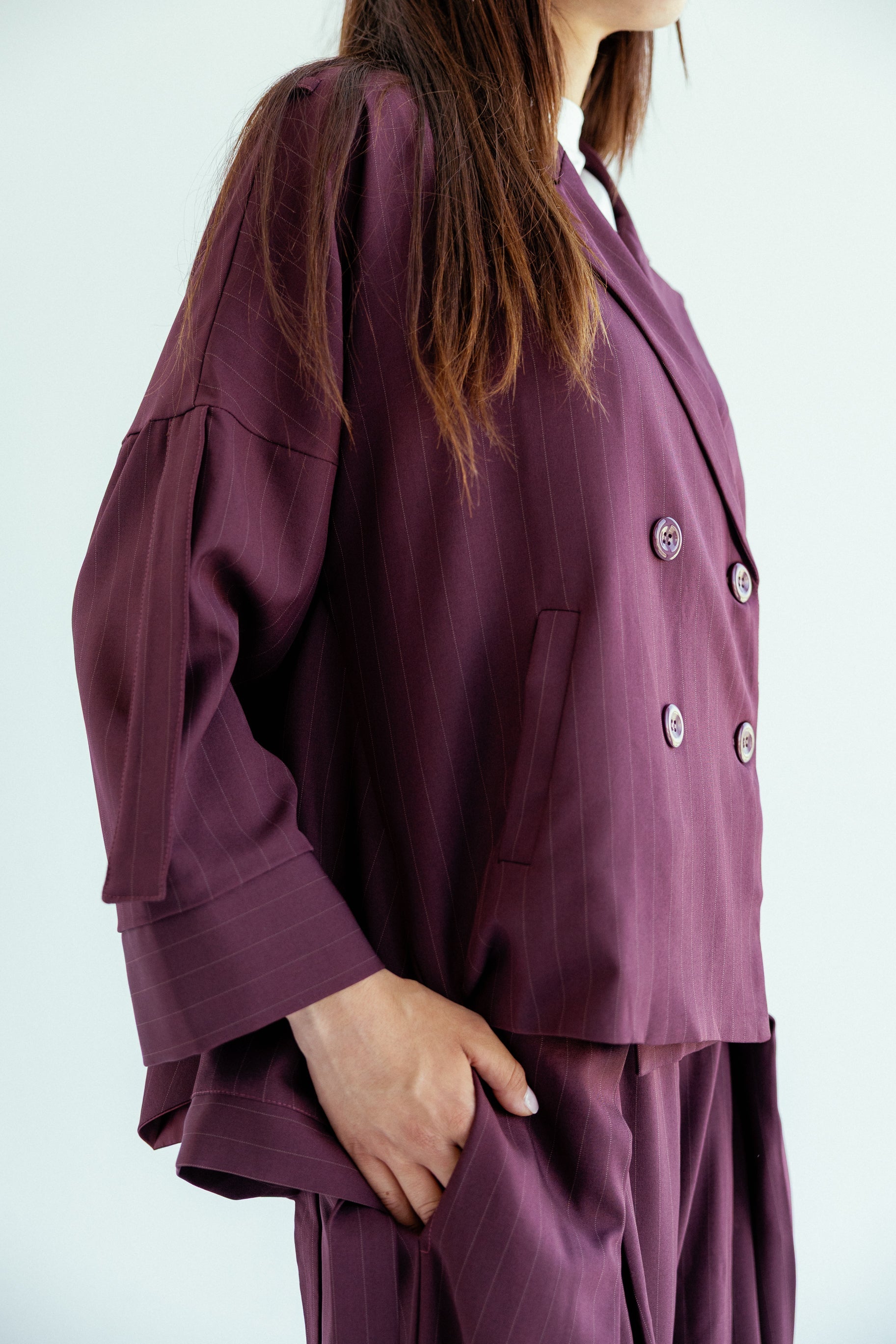 New Bestie Blazer Burgundy - AB ESSENTIALS