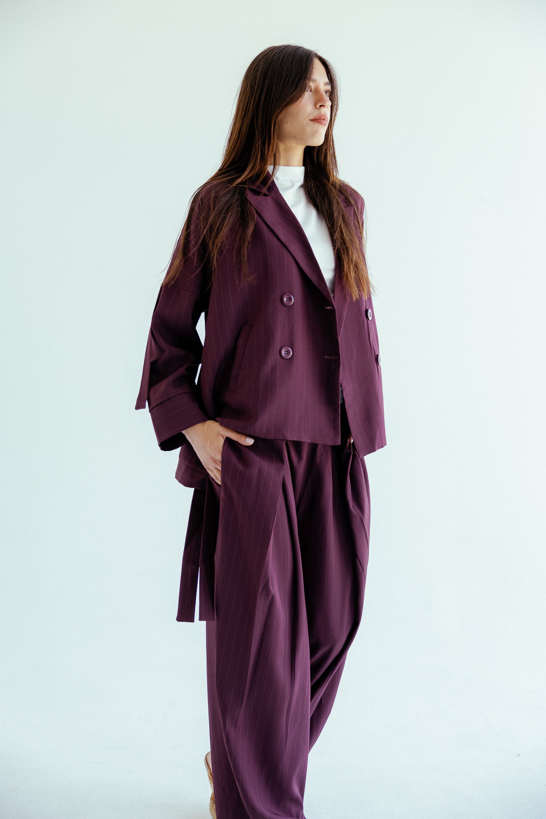 New Bestie Blazer Burgundy - AB ESSENTIALS
