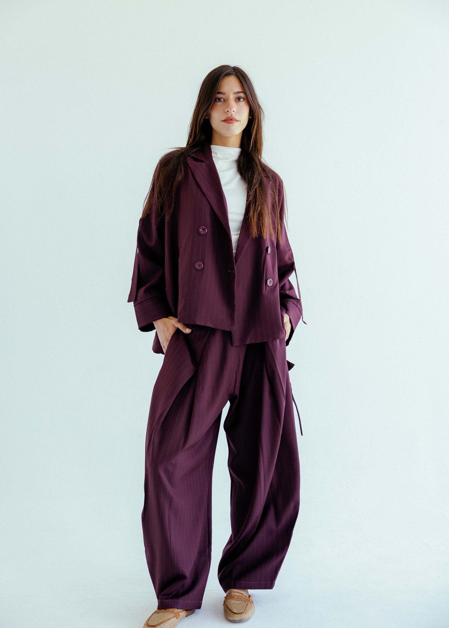 New Bestie Blazer Burgundy - AB ESSENTIALS