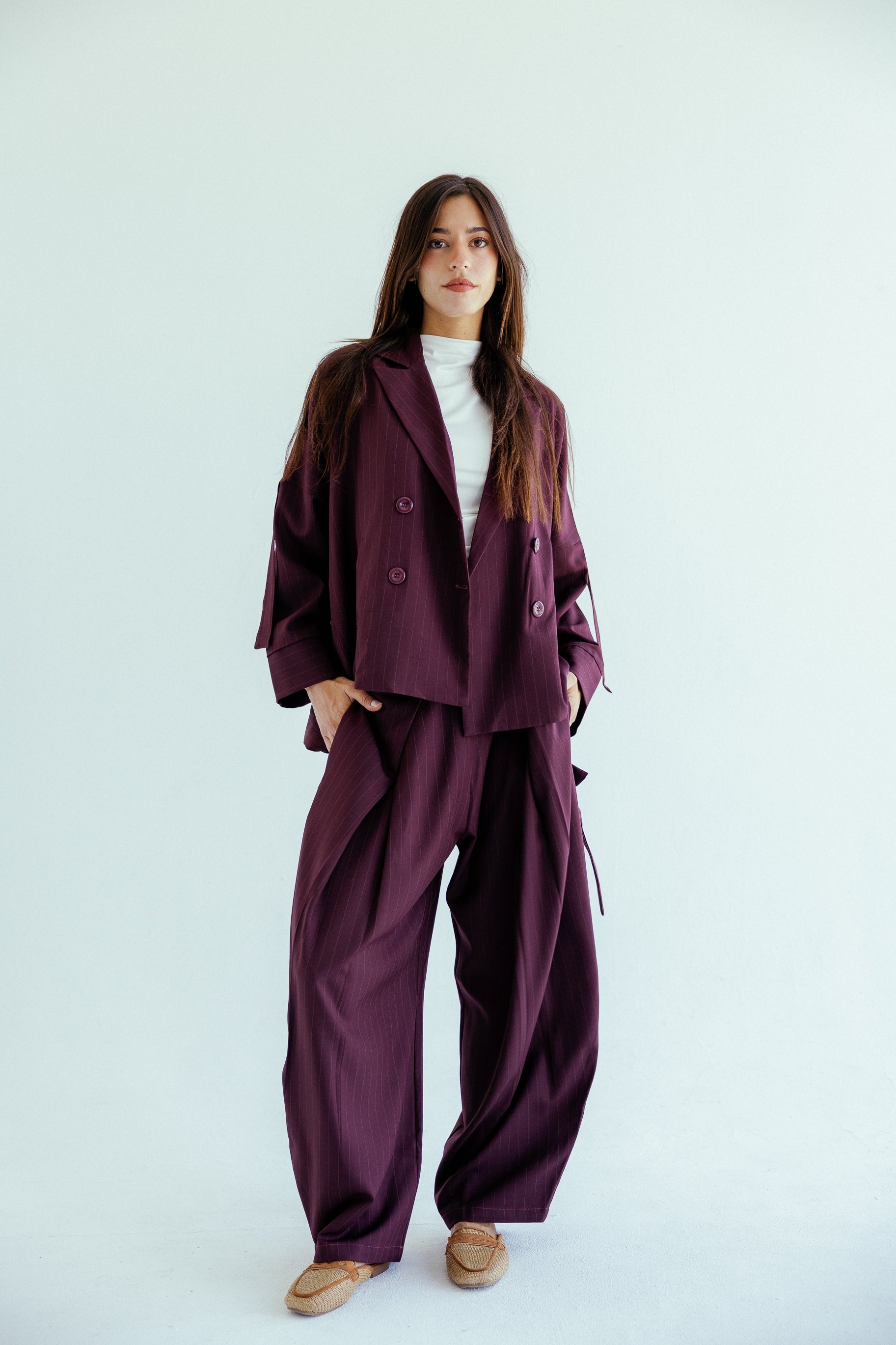 New Bestie Blazer Burgundy - AB ESSENTIALS