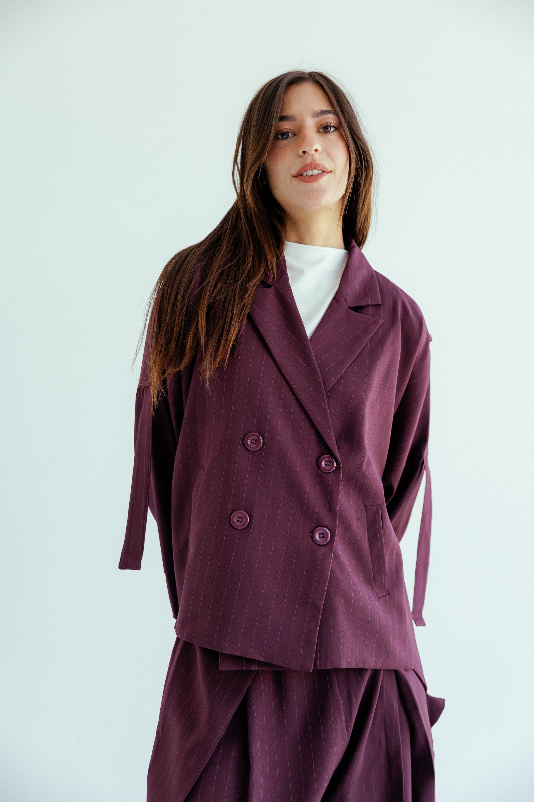 New Bestie Blazer Burgundy - AB ESSENTIALS