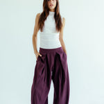 New Bestie Pants Burgundy - AB ESSENTIALS