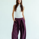 New Bestie Pants Burgundy - AB ESSENTIALS