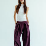 New Bestie Pants Burgundy - AB ESSENTIALS