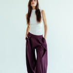 New Bestie Pants Burgundy - AB ESSENTIALS