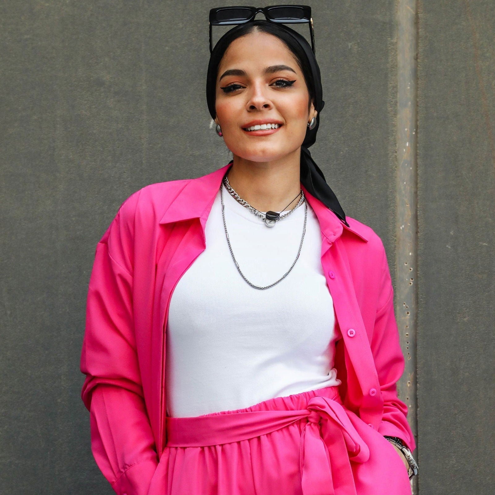 Open Buttons Shirt Fushia - AB ESSENTIALS