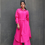 Open Buttons Shirt Fushia - AB ESSENTIALS