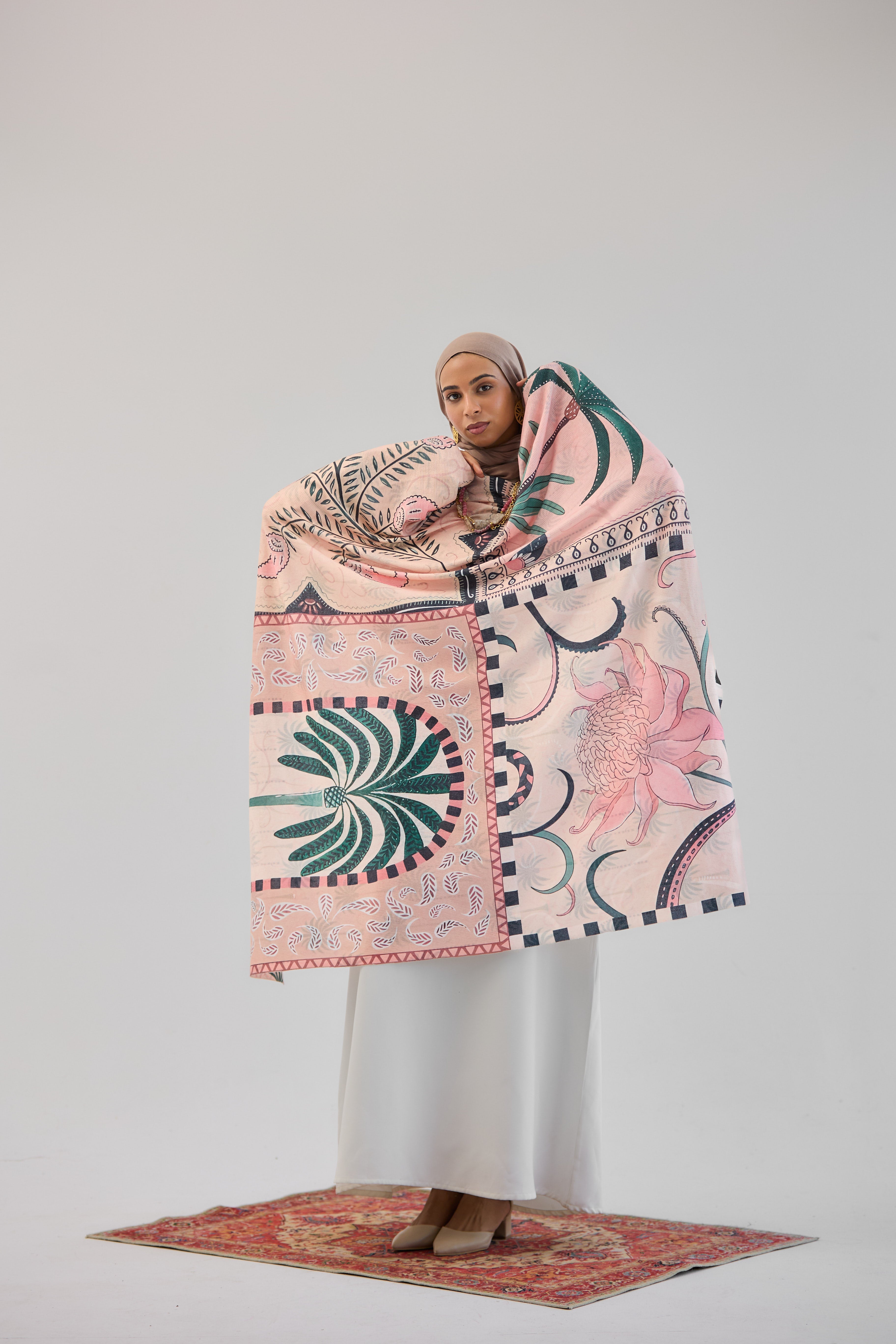 Palm Rose Shawl - AB ESSENTIALS