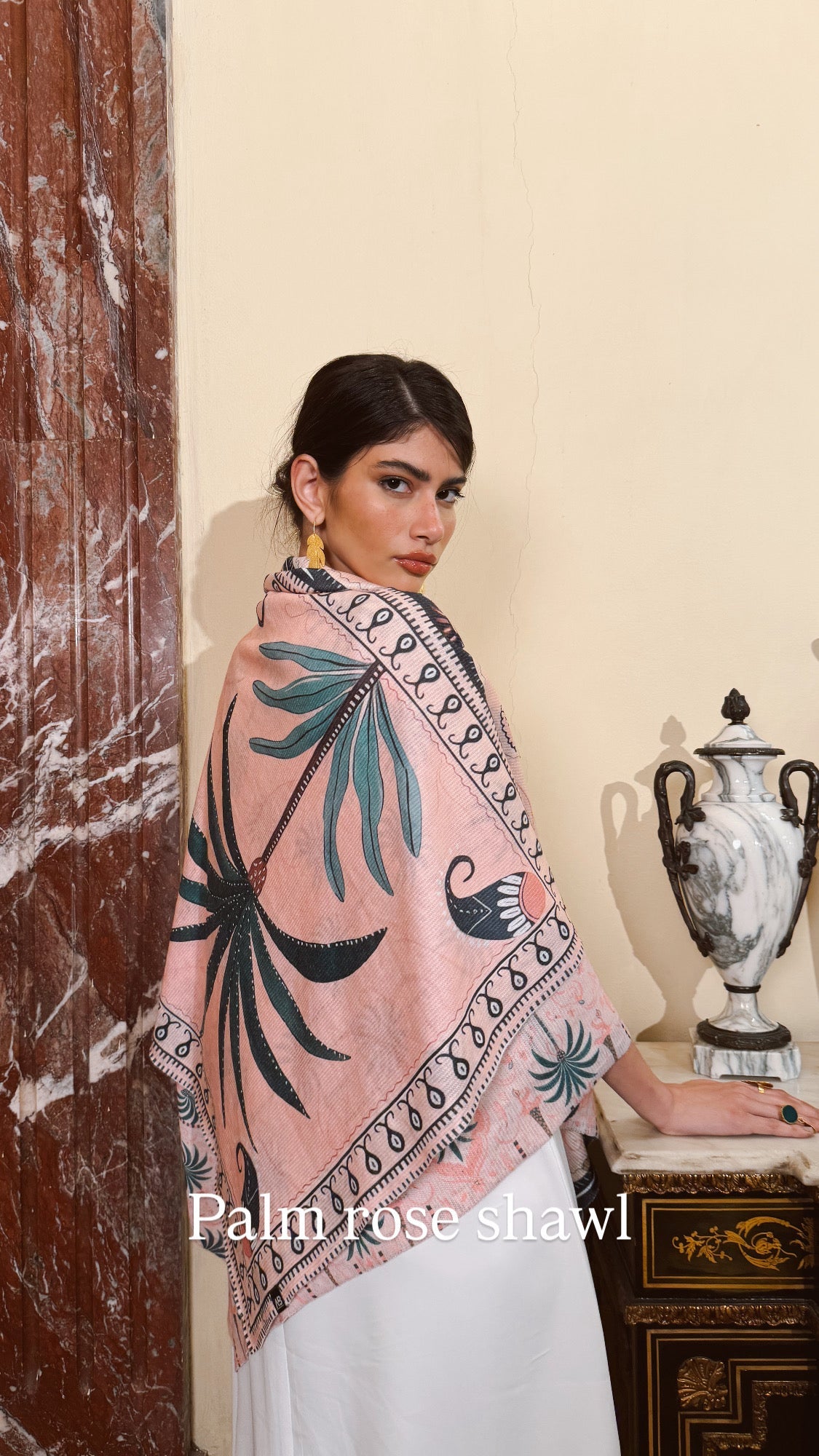 Palm Rose Shawl - AB ESSENTIALS