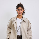Power Jacket Beige - AB ESSENTIALS