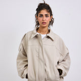 Power Jacket Beige - AB ESSENTIALS