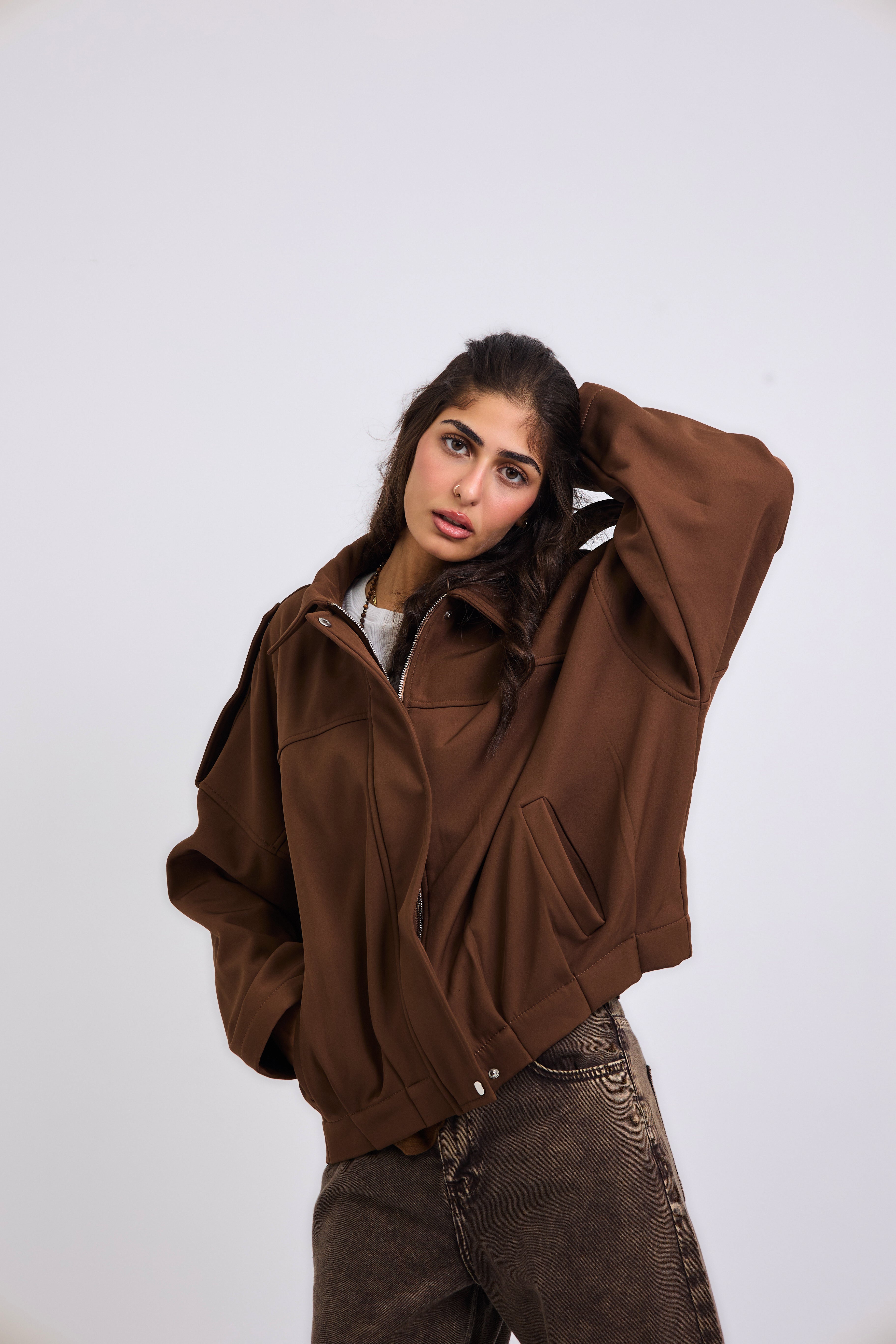 Power Jacket Brown - AB ESSENTIALS