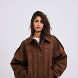 Power Jacket Brown - AB ESSENTIALS