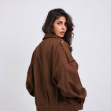 Power Jacket Brown - AB ESSENTIALS