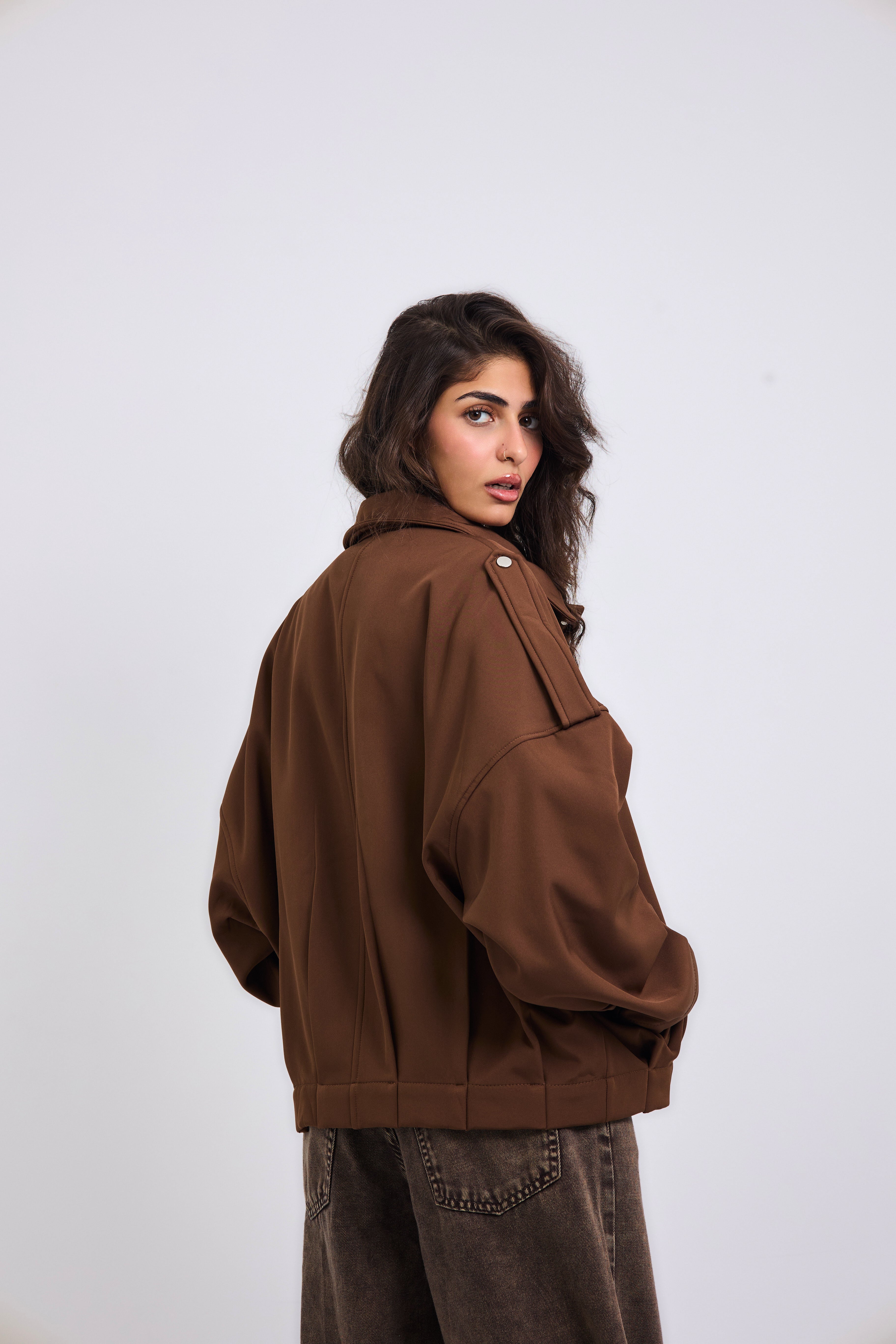 Power Jacket Brown - AB ESSENTIALS