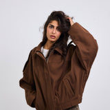 Power Jacket Brown - AB ESSENTIALS