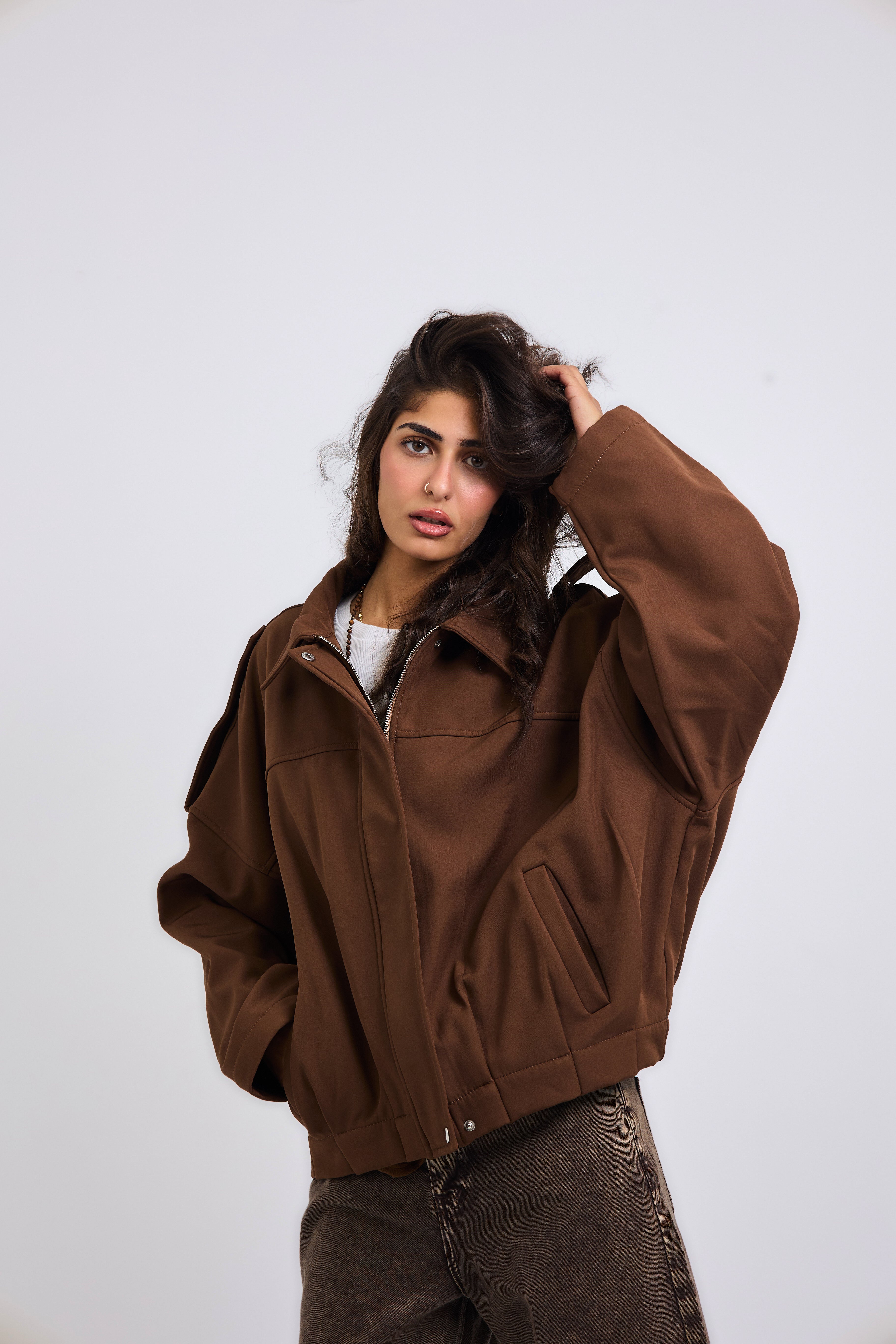 Power Jacket Brown - AB ESSENTIALS