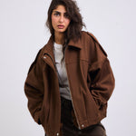 Power Jacket Brown - AB ESSENTIALS