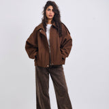 Power Jacket Brown - AB ESSENTIALS