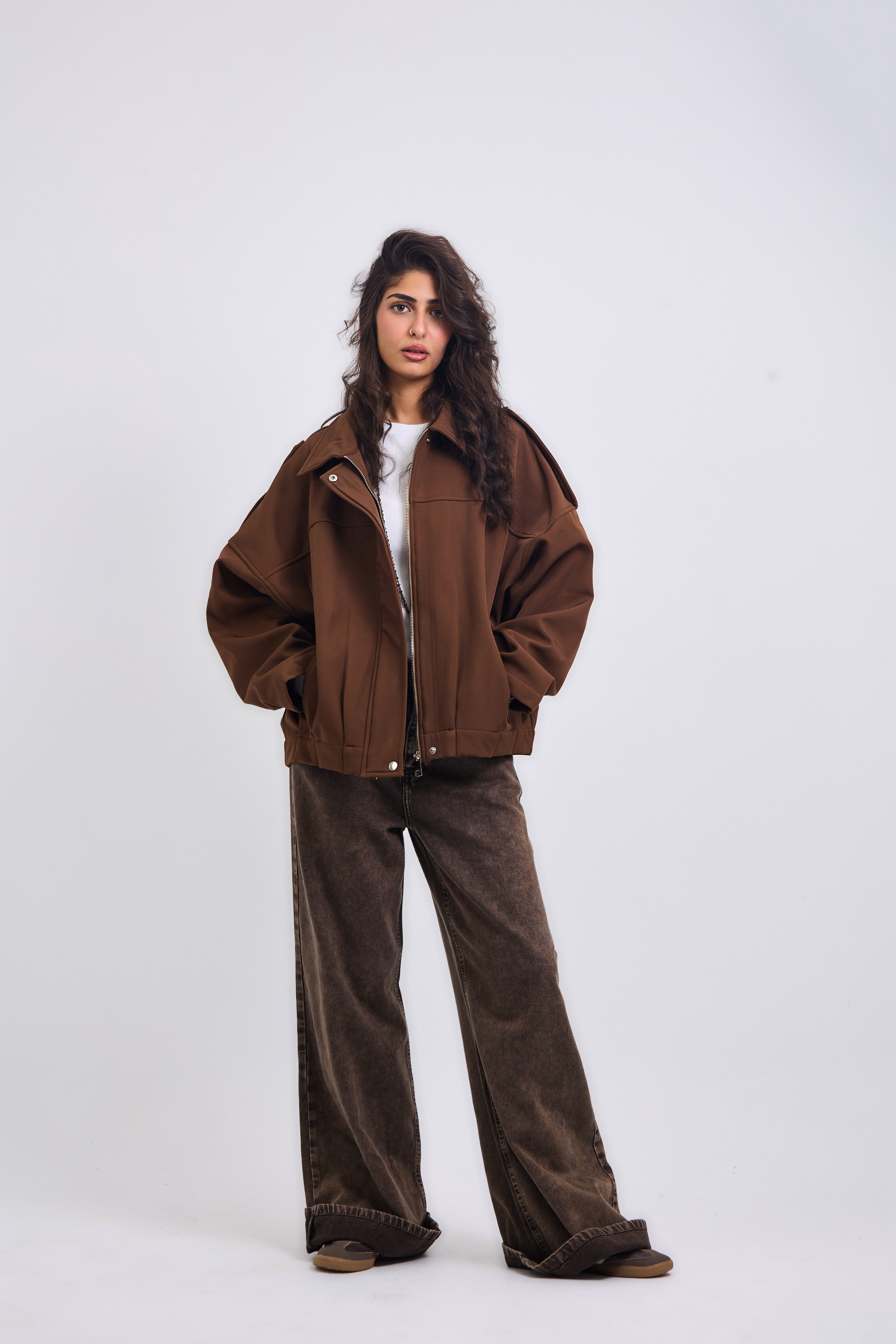 Power Jacket Brown - AB ESSENTIALS