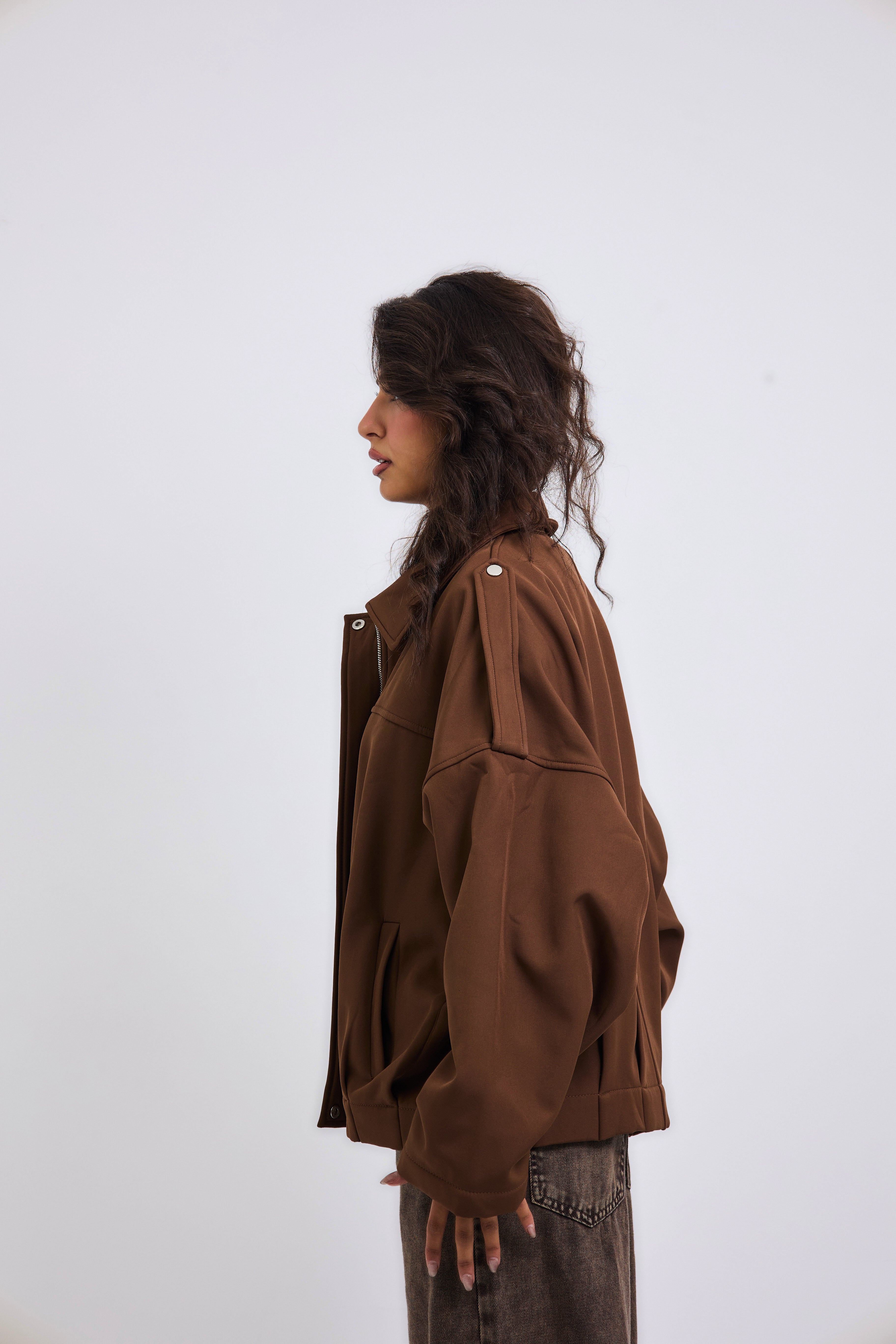 Power Jacket Brown - AB ESSENTIALS