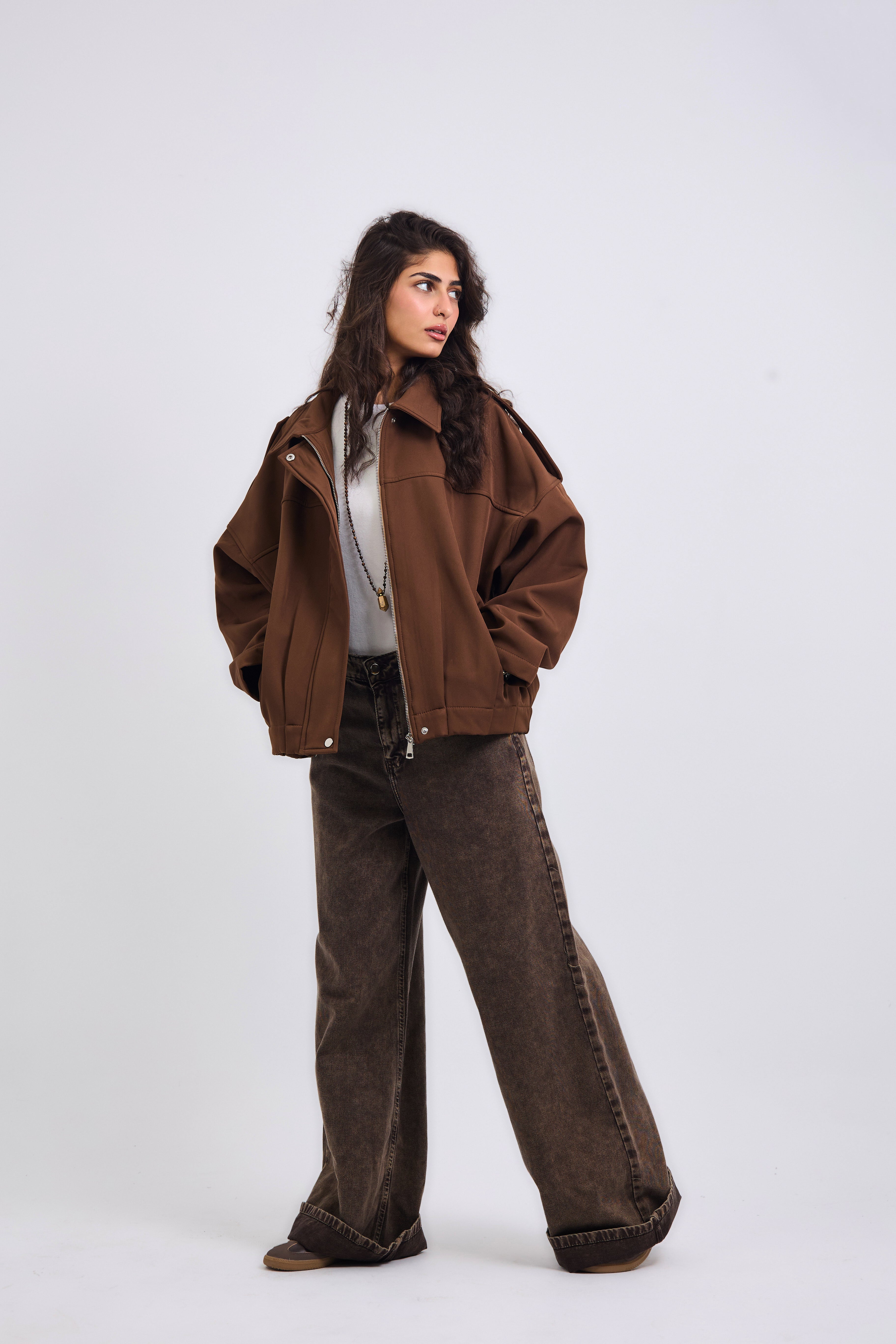 Power Jacket Brown - AB ESSENTIALS