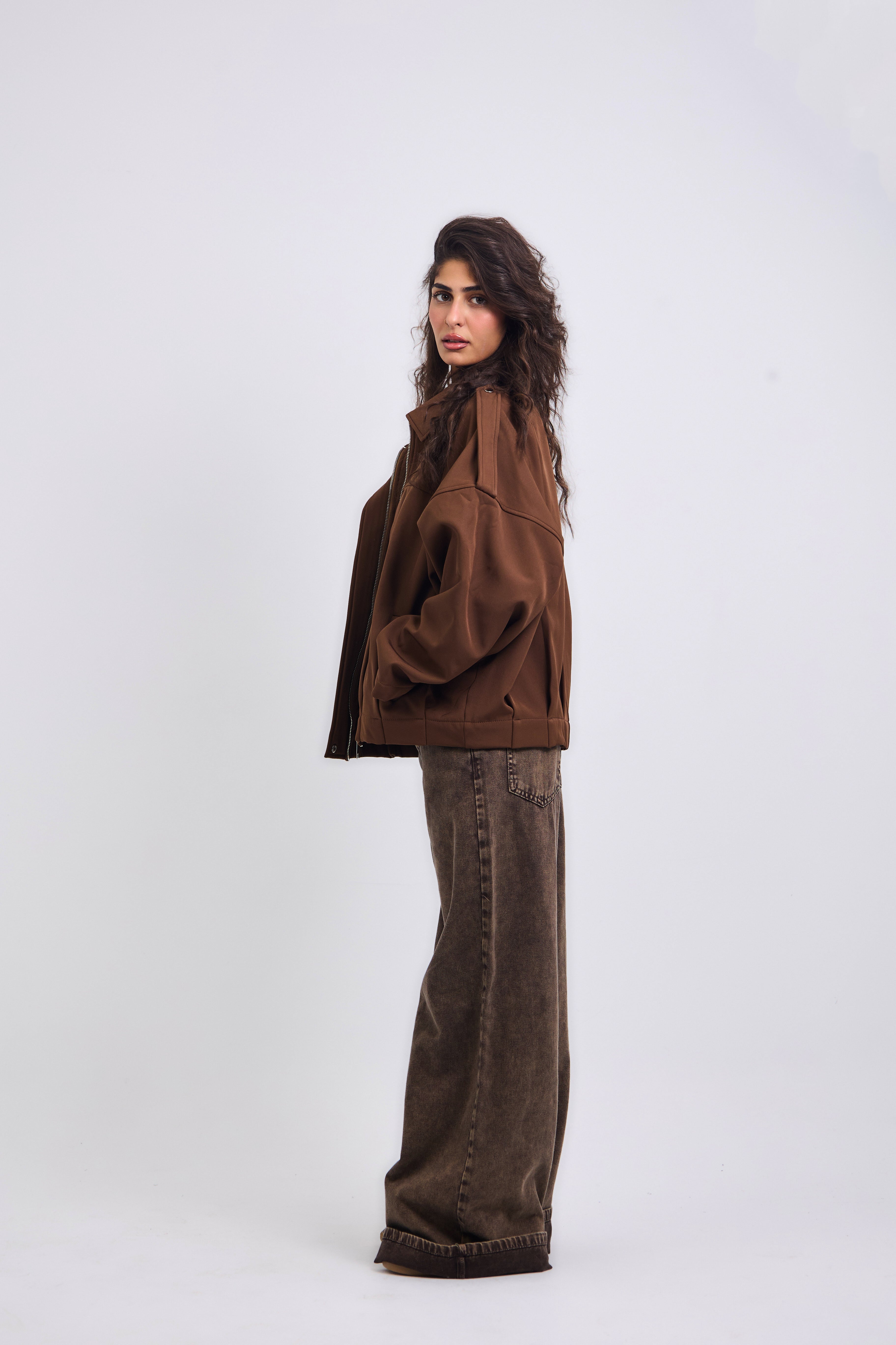 Power Jacket Brown - AB ESSENTIALS