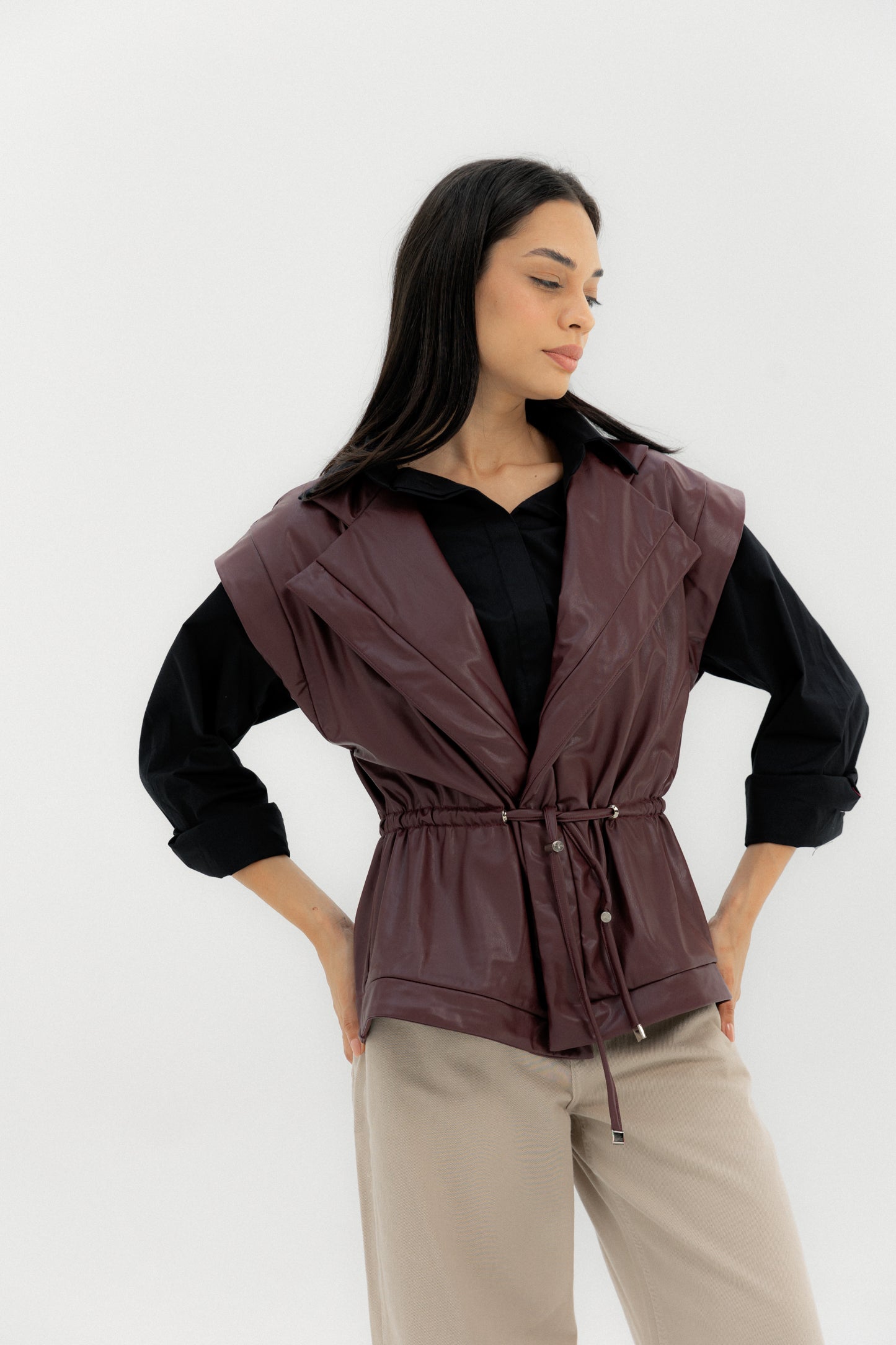 Pulse Vest Burgundy - AB ESSENTIALS