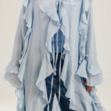 Ruffled Cardigan Baby Blue - AB ESSENTIALS