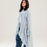 Ruffled Cardigan Baby Blue - AB ESSENTIALS