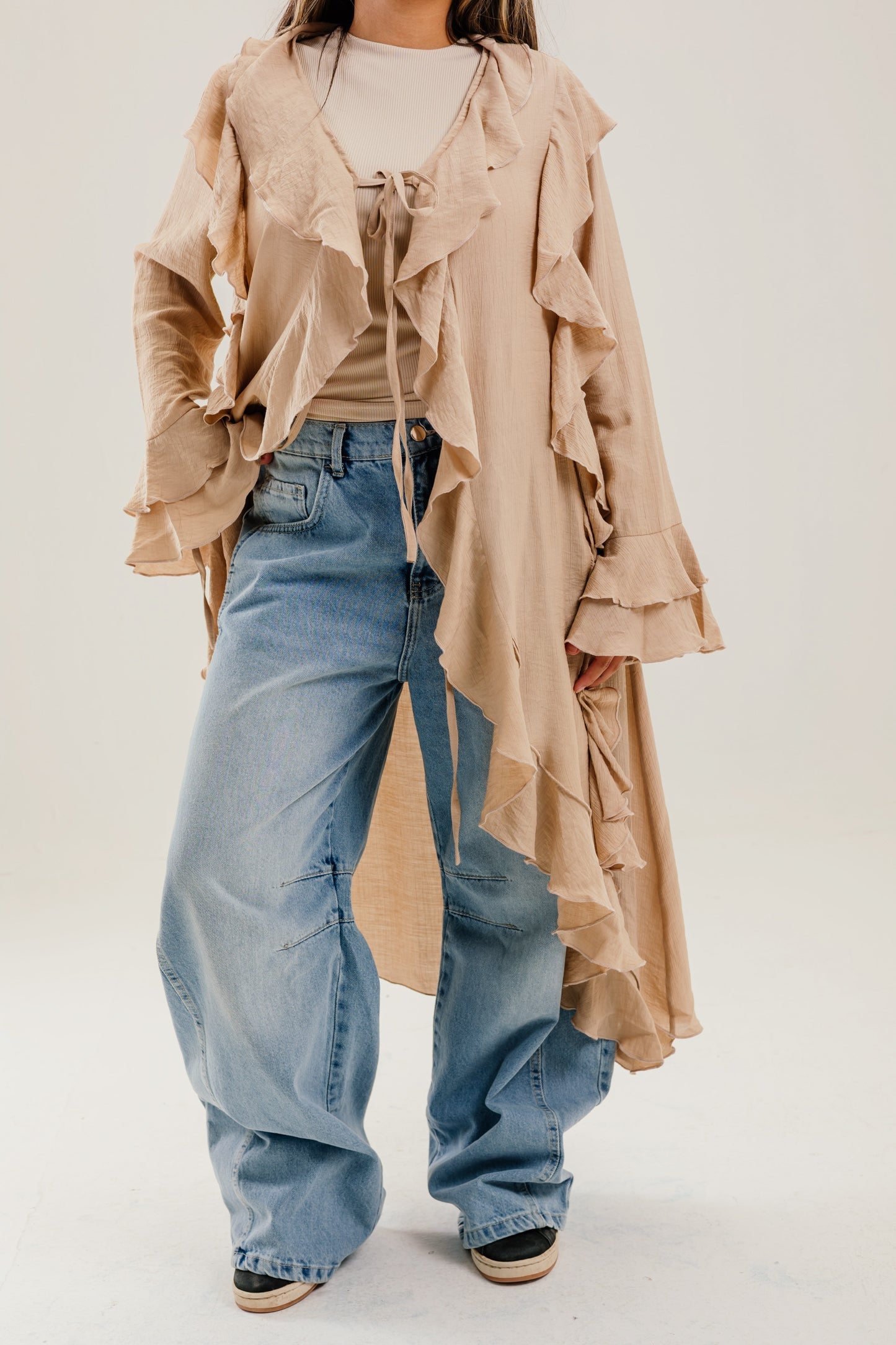 Ruffled Cardigan Cafe - AB ESSENTIALS
