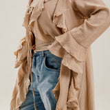 Ruffled Cardigan Cafe - AB ESSENTIALS