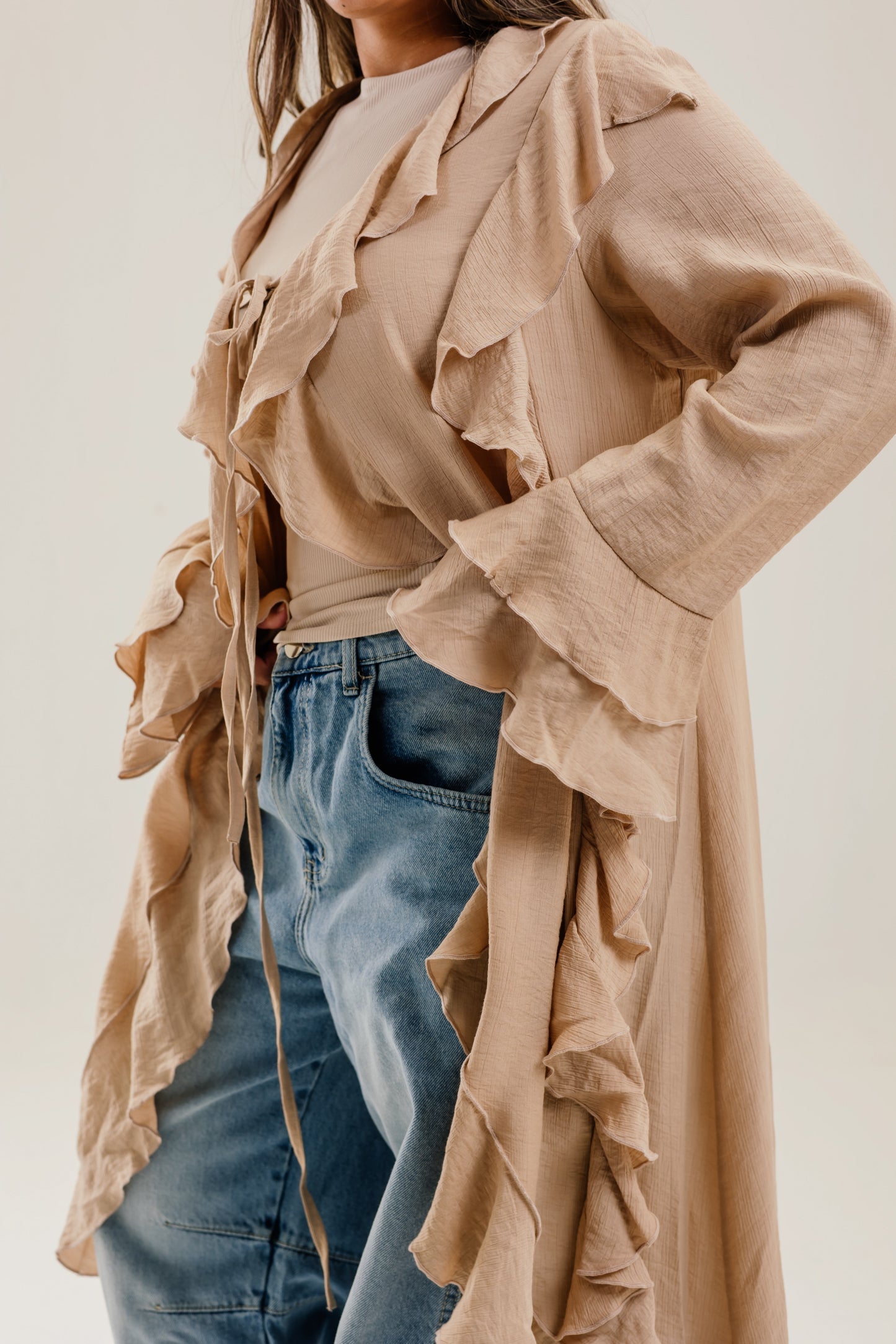 Ruffled Cardigan Cafe - AB ESSENTIALS