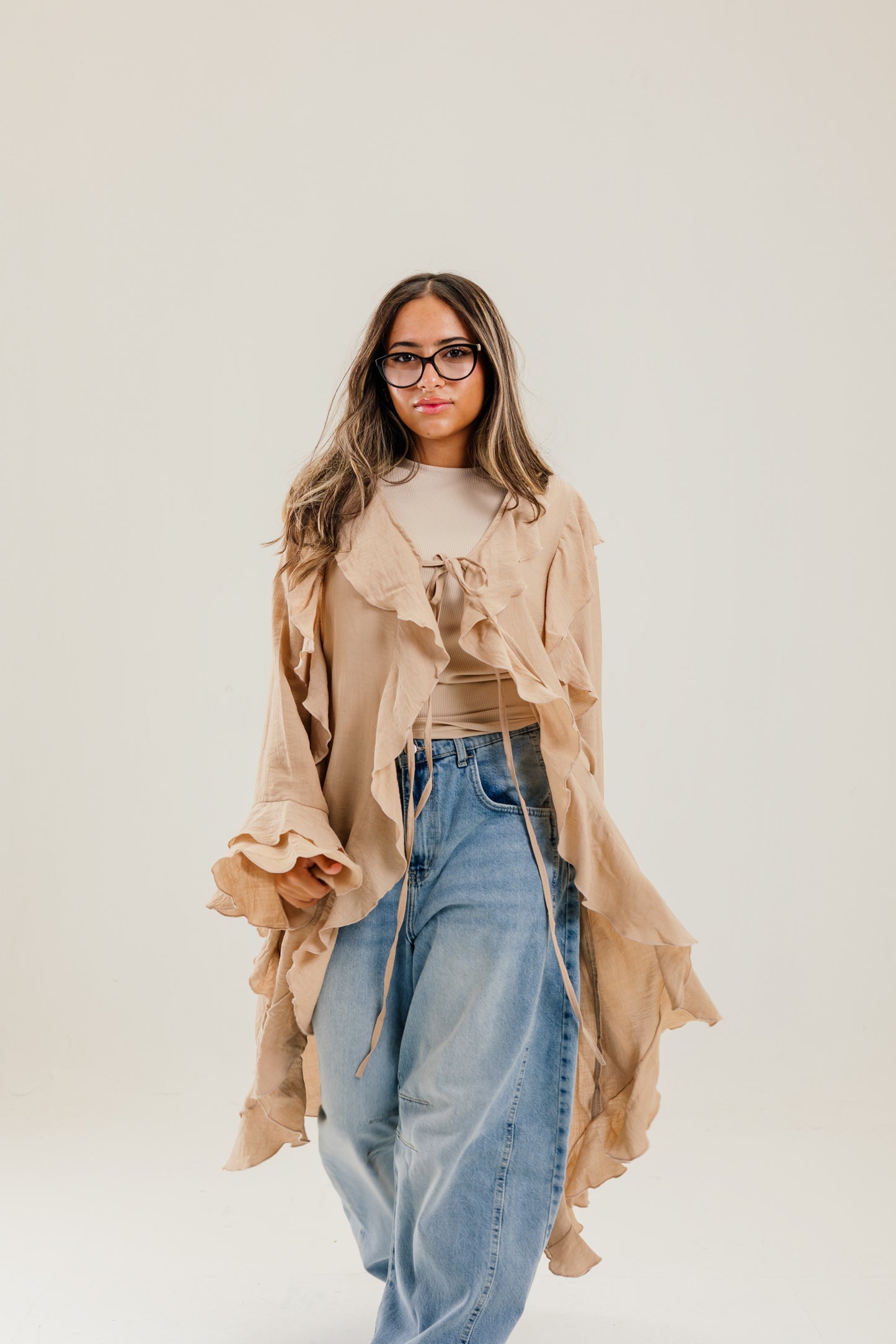 Ruffled Cardigan Cafe - AB ESSENTIALS