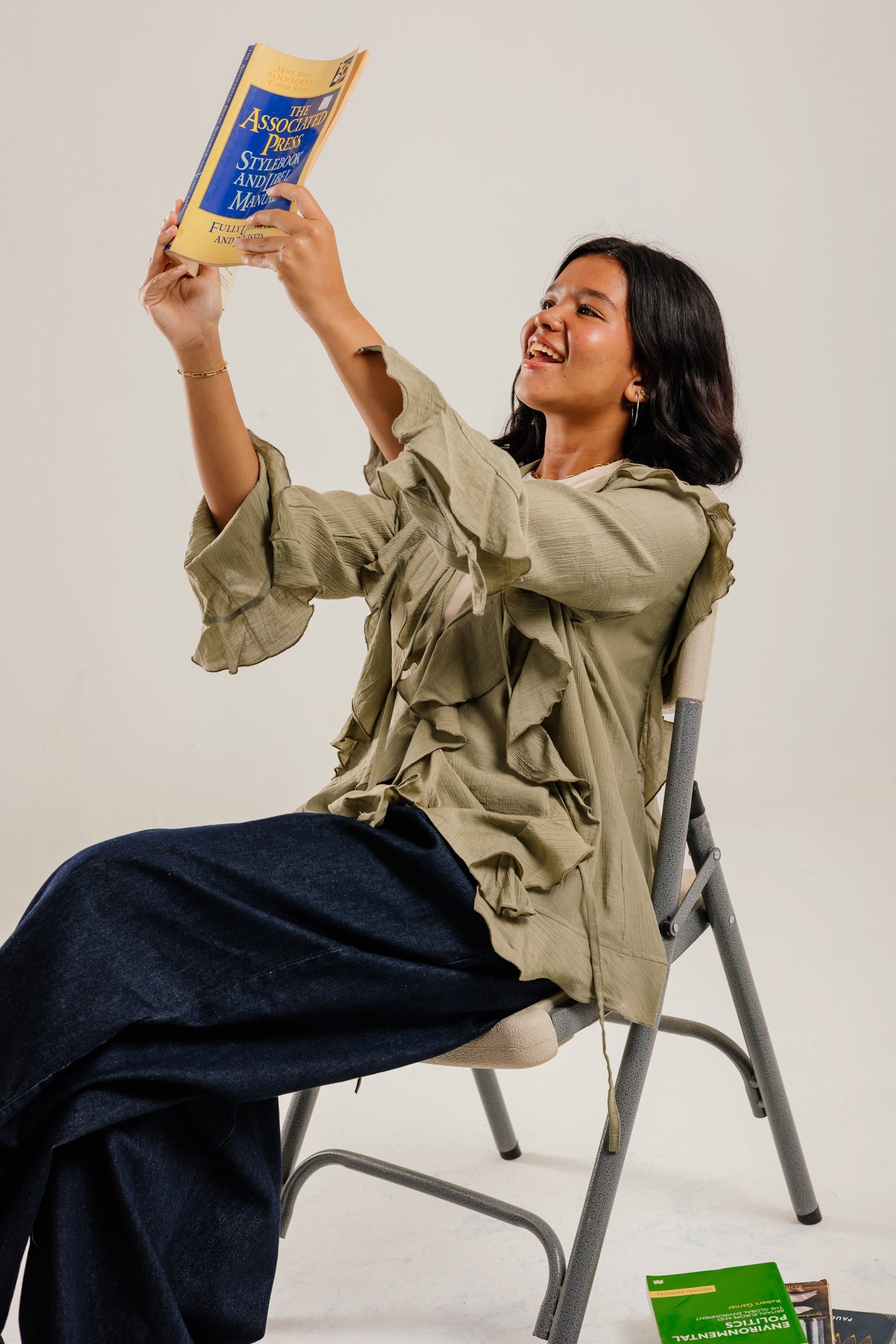 Ruffled Top Olive - AB ESSENTIALS