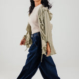 Ruffled Top Olive - AB ESSENTIALS