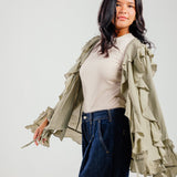 Ruffled Top Olive - AB ESSENTIALS