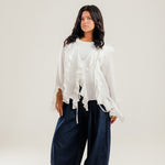 Ruffled Top White - AB ESSENTIALS