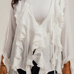 Ruffled Top White - AB ESSENTIALS