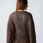 Sandy Crochet Shimmer Cardigan Brown - AB ESSENTIALS